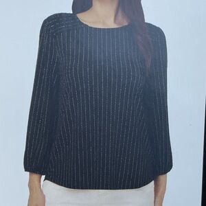 Adrianna Papell Women's S Blouse Black e0620